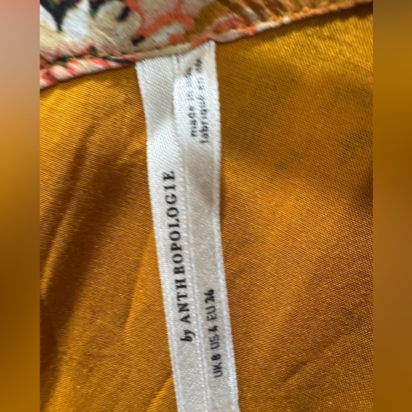 Anthropologie Printed V-Neck Maxi Dress Women's 4 Bohemian Floral Kimono Sleeve - Picture 8 of 16